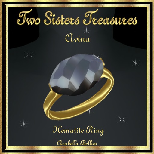 AVINA HEMATITE RING GOLD