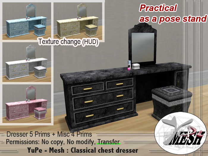 YuPe - Mesh : Classical chest dresser V2/ practical as a pose stand