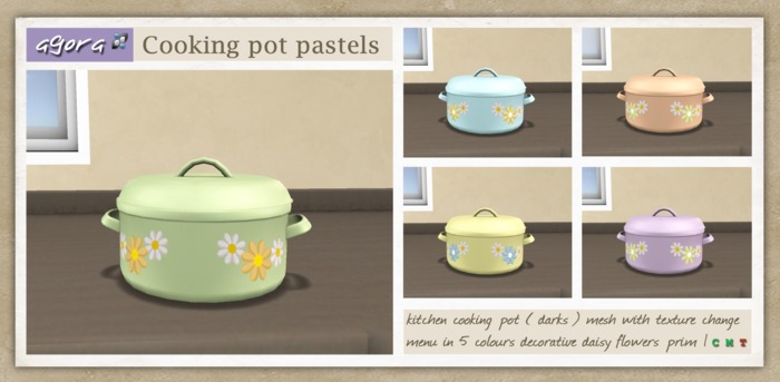 Agora - MESH Cooking pot  ( pastels )