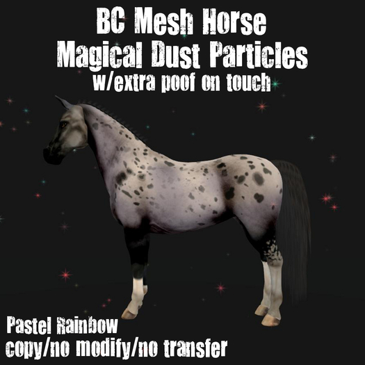 BC Mesh Horse Magical Dust Particles Pastel Rainbow
