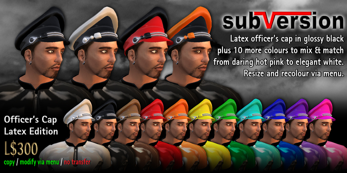 subVersion - LATEX OFFICER'S CAP