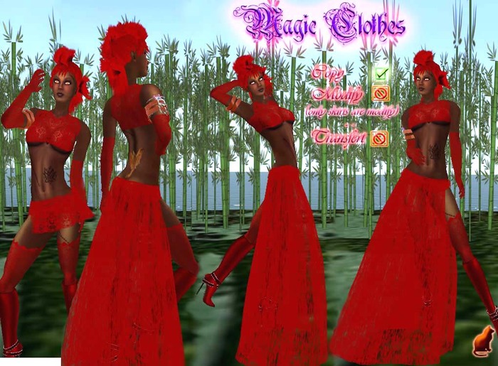 Magic clothes red lace outfit