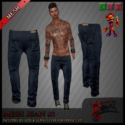 ..::Drunk Devil ::.. ~ Blue ~ MESH Jean#3