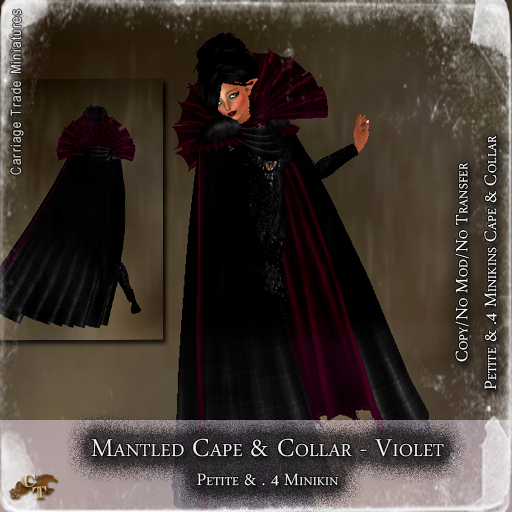 @CTM@ Mantled Cape & Collar (Petites Immortals & .4M)  Violet