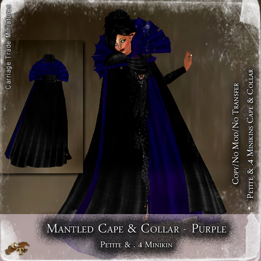 @CTM@ Mantled Cape & Collar (Petites Immortals & .4M)  Purple