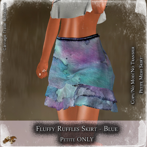 @CTM@ Fluffy Ruffle Skirt (Petite Only) Blue