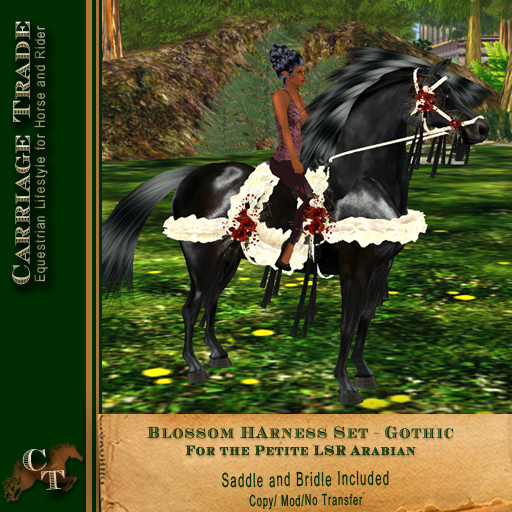 @CTM@ Blossom HarnessTack Set (Lone Star Ranch Petited) Gothic