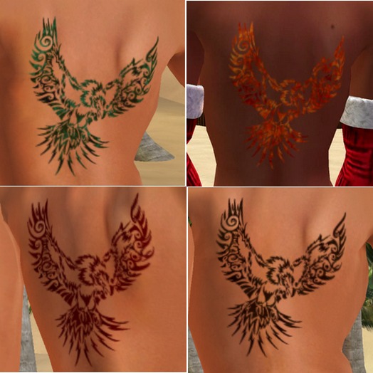tattoo phoenix firestorm in back