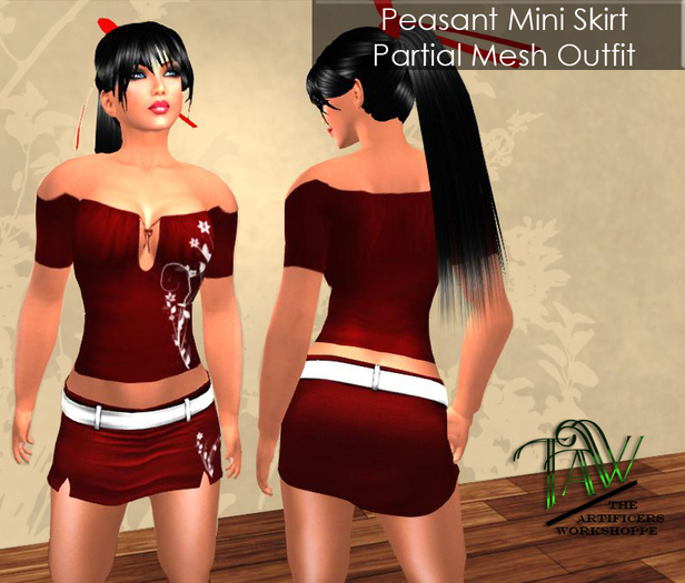 Peasant Mini Skirt Outfit