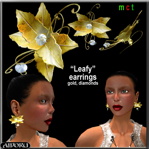 AIDORU leafy earrings for lady