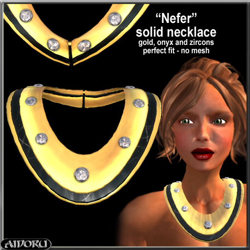 AIDORU nefer solid gold necklace with diamonds