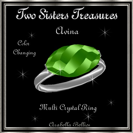 AVINA MULTI CRYSTAL RING SILVER/color changing