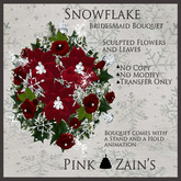 Snowflake Bridesmaid Bouquet - Red [Box]