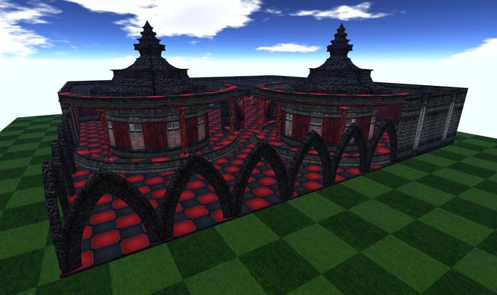 ~CrimsonStone Creations~Gothic Courtyard