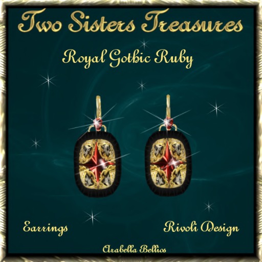 ROYAL GOTHIC RUBY EARRINGS BOXED