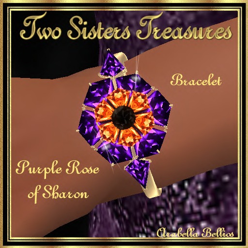 PURPLE ROSE OF SHARON BRACELET YG