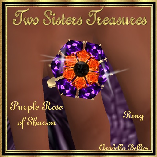 PURPLE ROSE OF SHARON RING YG