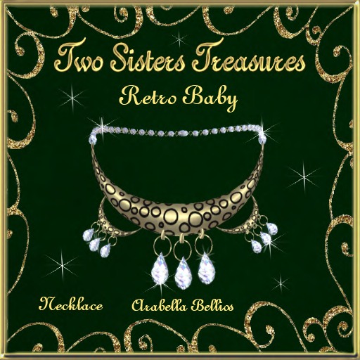 RETRO BABY NECKLACE / DIAMOND GOLD BLK RINGS