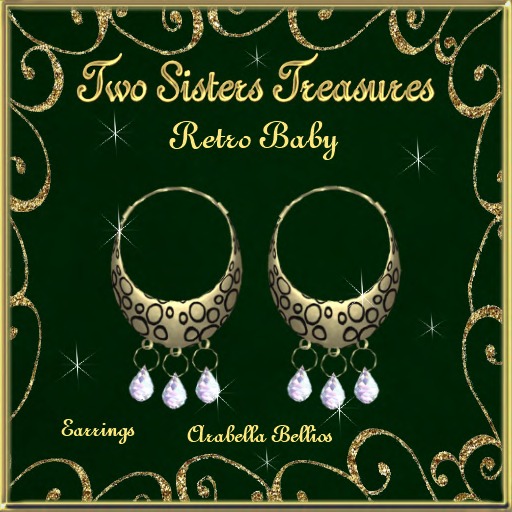 RETRO BABY EARRINGS / DIAMOND GOLD BLK RINGS