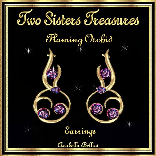 TST - FLAMING ORCHID EARRINGS YG