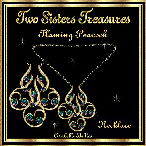 TST - FLAMING PEACOCK NECKLACE YG