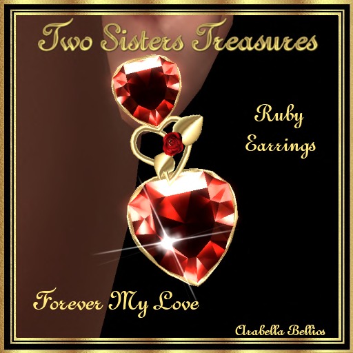 FOREVER MY LOVE RUBY EARRINGS 14k YG