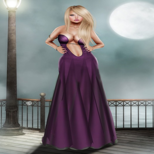 Frost Dress in purple with Lola Tango Appliers