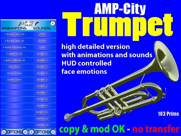 Second Life Marketplace AmpCity Trumpet (v2.2) boxed