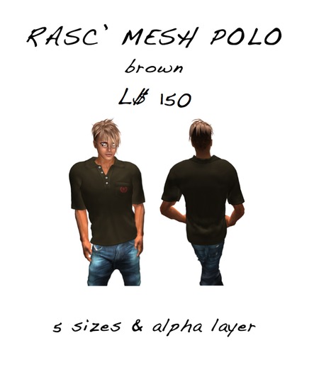 Rasc' Mesh Polo brown