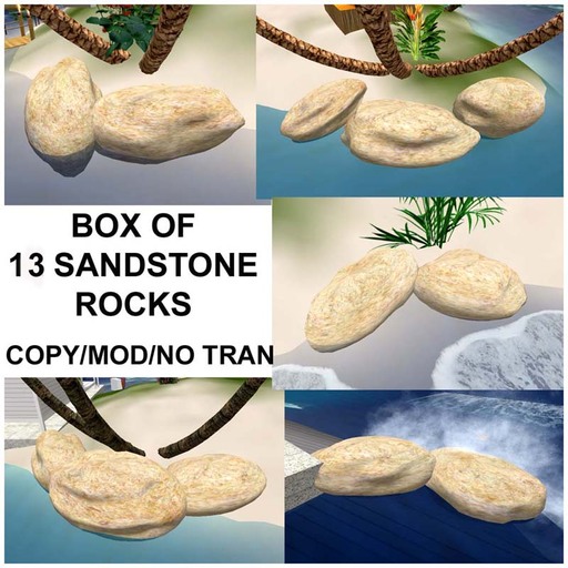 BOX OF 13 SANDSTONE ROCKS (COPY/MOD/NO TRAN)