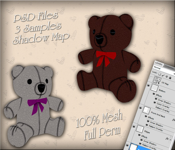 Teddy Bear Mesh FULL Permission N&T Designs + PSD
