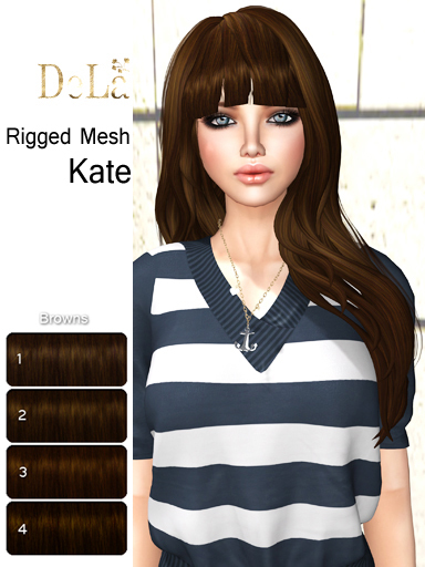 =DeLa*= Mesh Hair "Kate" Browns