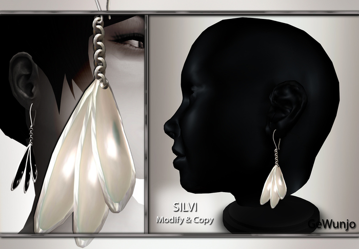 GeWunjo : SILVI white earrings