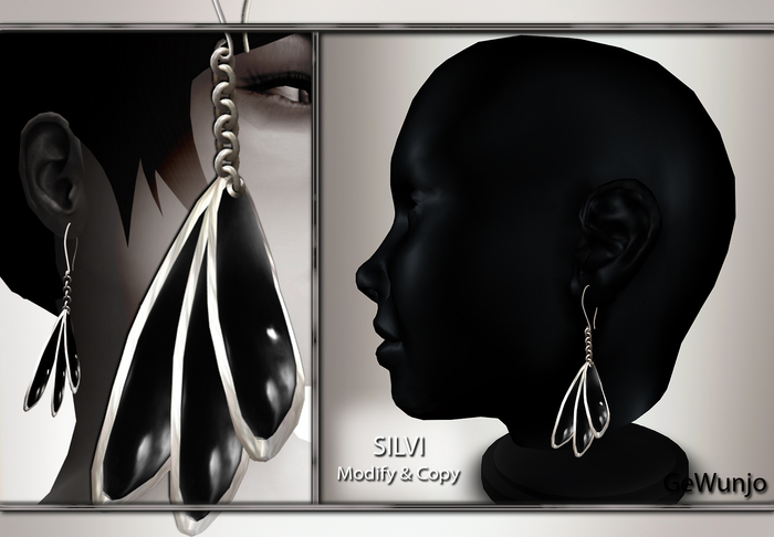 GeWunjo : SILVI black earrings