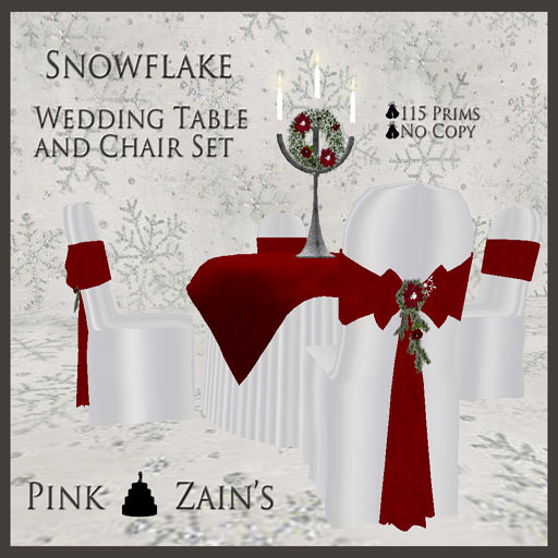 Snowflake Table and Chair Set - Red [Box]