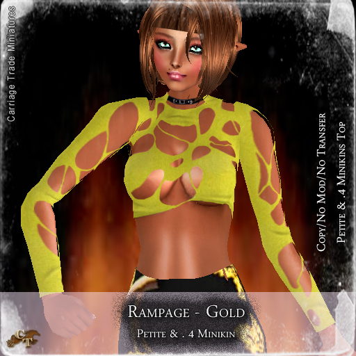 @CTM@ RampageTop (Petite & .4 Minikin)  Gold