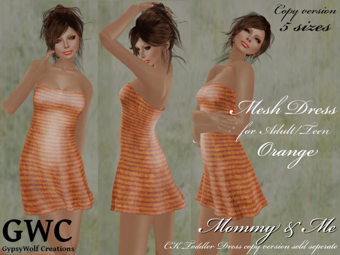 GWC Mesh Dress Adult -Orange 