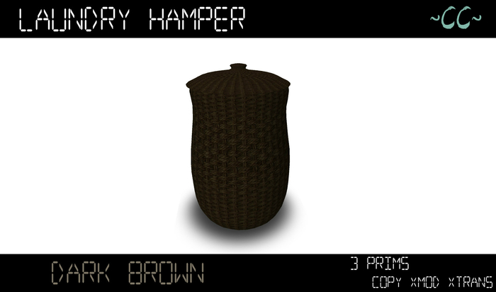 Laundry Hamper-Dark Brown