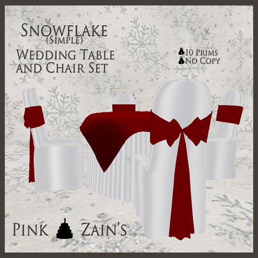 Snowflake Table and Chair Set - Red (Simple) [Box]