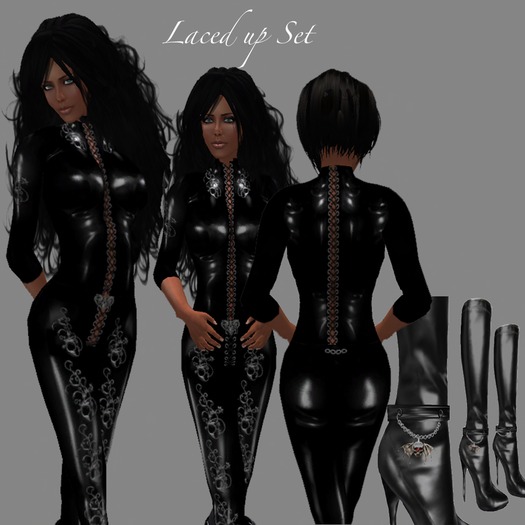 black Laced set With Boots