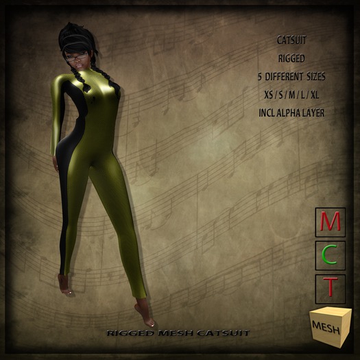KINC : Mesh CatSuit YellowBlack
