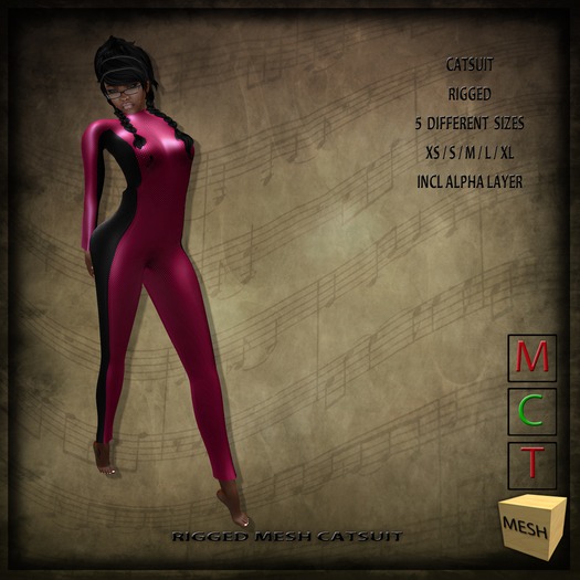 KINC : Mesh CatSuit PinkBlack