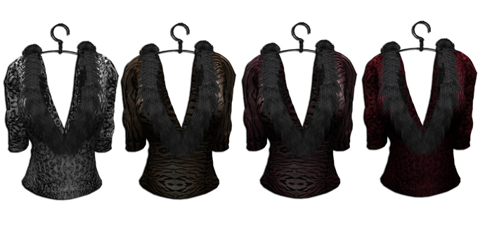((Crystal Line))Leather V-Shirt A(FAT PACK)