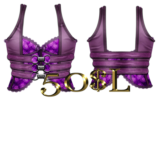 Purple Paisley corsette.vest 2nd edition