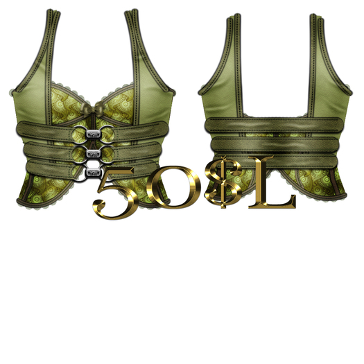 Green Paisley Corset/Vest 2nd edition