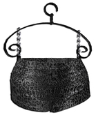 ((Crystal line))Leather Pants *LeopardSilver*