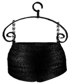 ((Crystal line))Leather Pants *LeopardBlack*