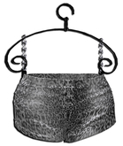 ((Crystal line))Leather Pants *LeopardWhite*