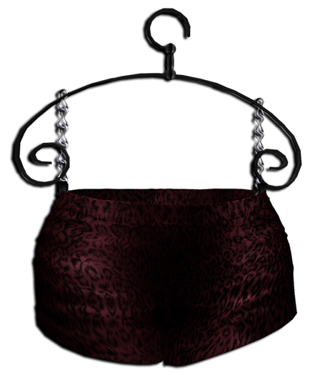 ((Crystal line))Leather Pants *LeopardRed*