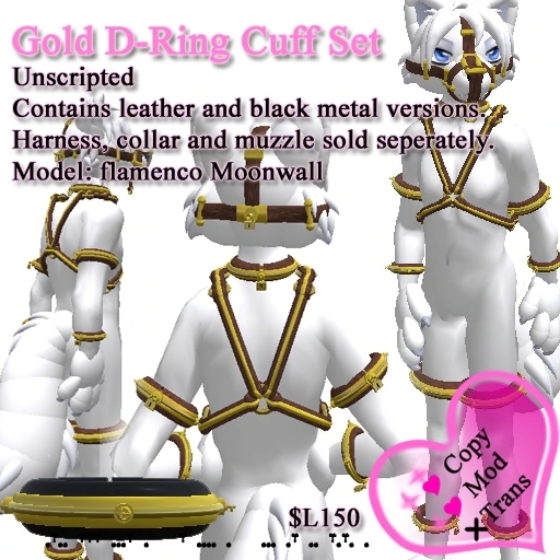 Gold D-Ring Cuff Set (Box)